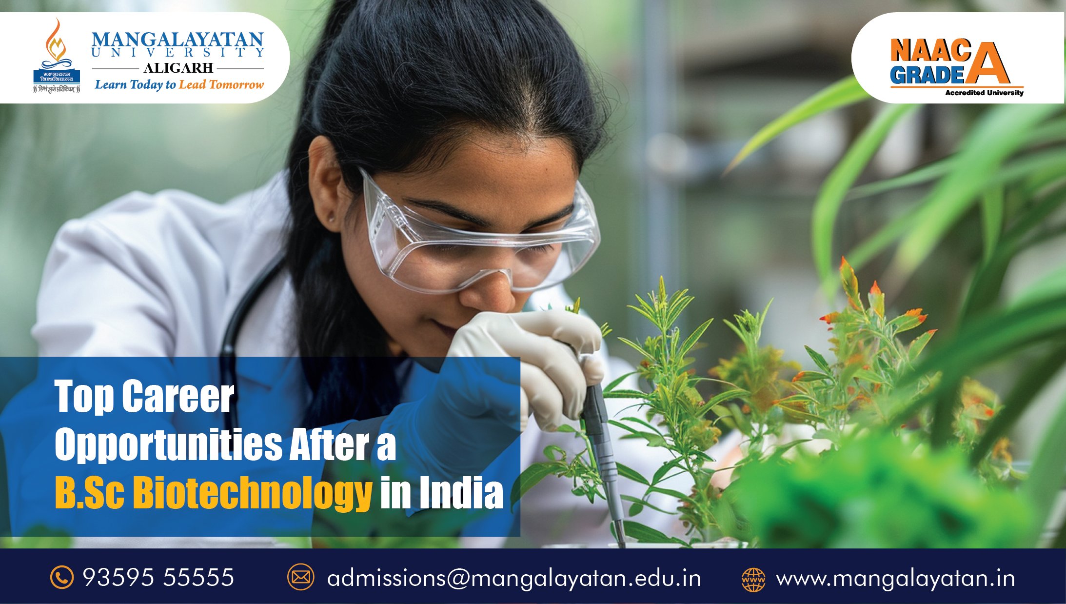 Top Career Opportunities After a BSc Biotechnology Course in India
